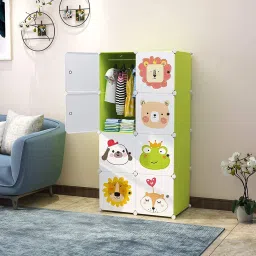 6 Door 6 Shelves Plastic Wardrobe Organizer For Clothes Storage Rack with Door PP Collapsible Wardrobe-image-79