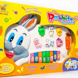 Musical Rabbit Piano With Flashing Light Toy Gift For Kids-image-16