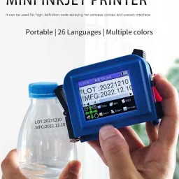 T JET Handheld Portable Mini Inkjet Printer with LED Touch Screen and Quick Drying Multi-function Monochrome Inkjet Printer image 2