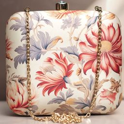 ARTKLIM Floral Printed Box Clutch-image-22