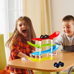 zesthome Ramp Racing Car Game Set for Kids – 4 Level Ramp with 2 Cars, Fun Activity Toy image 5