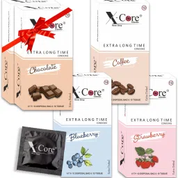 dotted condoms- 50 pcs flavored condoms, with 50 pcs. DISPOSAL POUCHES & 50 pcs. TISSUE PAPERS, Free of chemicals like paraben, Flavors-(2 of chocolate, coffee, blueberry & Strawberry), 5×10's box= 50 PCS. Condom-image-36