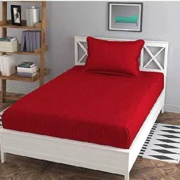 300 TC Cotton Single Striped Flat Bedsheet-image-71