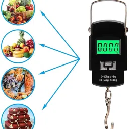 ND BROTHERS Digital Hanging Scale, LCD Screen 50kg weight capacity, green backlight Weighing Scale image 2