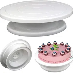 jlt Rotating Cake Turntable,Turns Smoothly Revolving Cake Stand Plastic Cake Server image 2