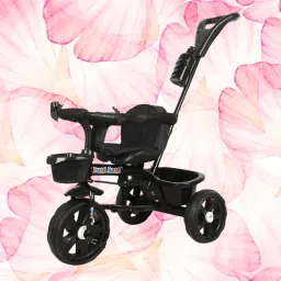 Baby Tricycle with Parental Handle,Cushion Seat NEW KIDS TRICYCLE TRICYCLE N-4 BLACK Tricycle for Kids 1.5 to 5 Years Baby Tricycle-image-4