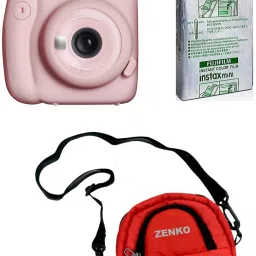 FUJIFILM Instax Mini 11 Blush Pink with 10X1 Pack of Instant Film with Red Pouch Instant Camera-picture-32