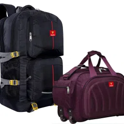 Rucksack Backpack and Duffel Bag With Wheels Combo Pack of 2 For men and women Rucksack - 40 L-image-14