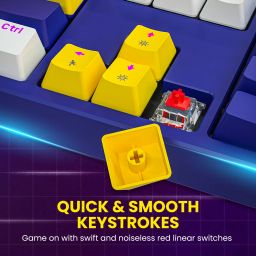 Portronics K2 wireless laptop keyboard with red linear switches for smooth keystrokes, fast response, and enhanced gaming or typing experience. image 4