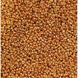 3 mm golden metallic glass beads- 100 gms for art craft jewllery-22
