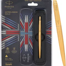 Jotter Stainless Steel, Gold Trim Ball Pen-24