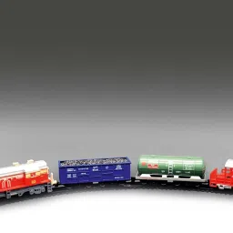 Mini Cargo Train with Tracks, light & Sound-1