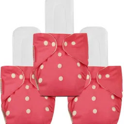 100% Cloth Diapers for Babies (0 - 3 Years), Reusable, Washable Pack of 3-image-63