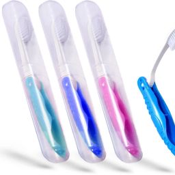 Travel Foldable Toothbrush with Anti Bacterial containers Medium Toothbrush-image-14