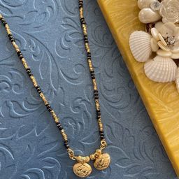 Digital Dress Room Gold-Plated & Black Beaded Mangalsutra-image-63