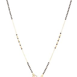 JEWELS GEHNA Gold-Plated AD Stone-Studded & Beaded Mangalsutra-image-61