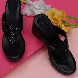 Misto Black Textured Wedge Sandals with Laser Cuts-image-15