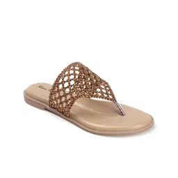 Retro Walk Women Textured Open Toe Flats-34
