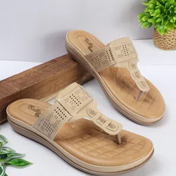 Bella Toes Open Toe T-Strap Flats-1