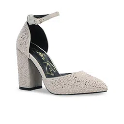 London Rag  Embellished Suede Party Block Pumps-picture-2