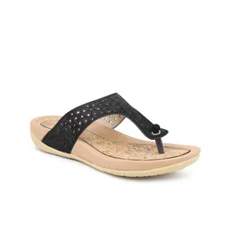 Inc 5 Textured T-Strap Flats With Laser Cuts image 3