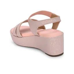 CLOG LONDON Textured Open Toe Wedges With Backstrap image 4