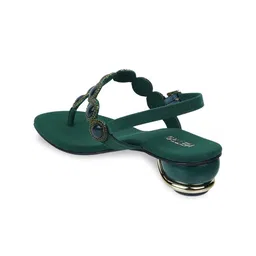 Metro Embellished Open Toe Block Heels image 5