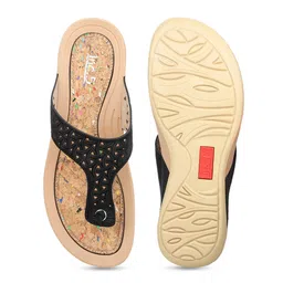 Inc 5 Textured T-Strap Flats With Laser Cuts image 5