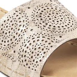 Mochi Textured Open Toe Flats image 5