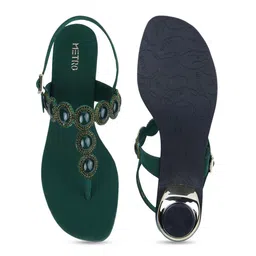Metro Embellished Open Toe Block Heels image 3