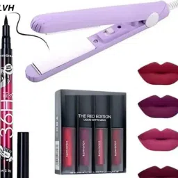 Long lasting eyeliner with matte mini lipstick ,mini straightener 16 ml-image-22
