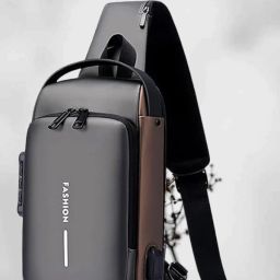 ProArch WomenBuzz Crossbody Massenger Bag Shoulder Strap With with Lock USB Charging Waist bag-image-123