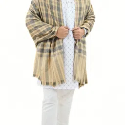 Sprha Wool Checkered Men Shawl-image-11