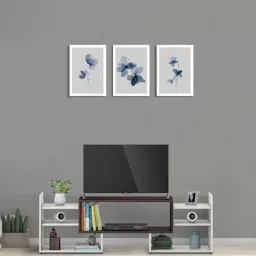 a globia creations Spark TV Console in White & Walnut Finish for TVs up to 43"-picture-33