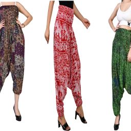 Printed Rayon, Cotton Women Harem Pants-image-34