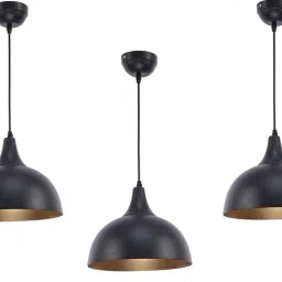 Hanging Lights for Dining Table Ceiling Pendant Lamp Scones Cluster Home Decoration Chandelier Roof Light for Home, Living Room, Bedroom,Hall, Indoor Outdoor Jhumar Lighing (BULB NOT INCLUDED) (Pack of 3) Chandelier Ceiling Lamp-image-18