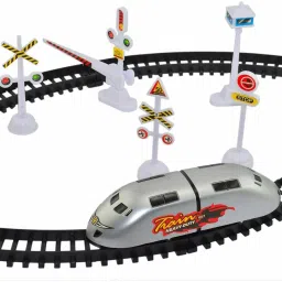 High Speed Bullet Train With Tracks | Model Electric Toy Train Set-39