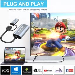 Etzin 4k video capture card 3.0 Usb/Type C Adapter (EPL-892HVC) Data Card image 2