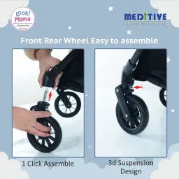 look mama Baby Stroller, Traveling Strollers, Easy Auto Folding Mechanism with canopy Stroller image 3
