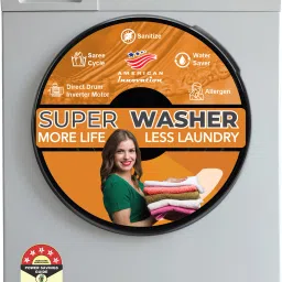 equator 10 kg Sanitize with Saree and Allergen Cycle Fully Automatic Front Load with In-built Heater White image 2