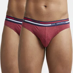 jockey Pack of 2 US49 Super Combed Cotton Solid Men Brief-picture-2