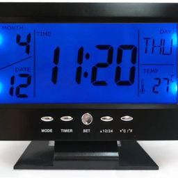 Digital Control-light With Alarm (Pack of 1) LCD Clock-23