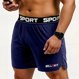 bellwit Solid Men Dark Blue Sports Shorts, Running Shorts, Gym Shorts, Cycling Shorts, Dolphin Shorts, Beach Shorts-picture-29