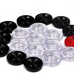 Criystel Carrom Pawns/Coins (Pack of 20 With 1 Striker And 5gm Powder Carrom Pawns-image-62