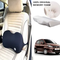 Black Memory Foam Car Pillow Cushion for Maruti Suzuki-image-96