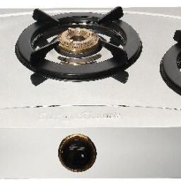3B Stainless Steel 3 Brass Burner steel Gas Stove(Manual,silver) Stainless Steel Manual Gas Stove-3