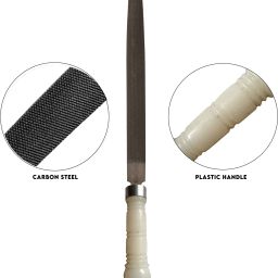 lxmi Half Round File 10 Inch With PVC Handle Knife Sharpening Steel image 2