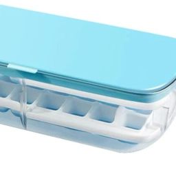 Ice Storage Box Quick Demould Ice Cube Moulds Lazy Ice Maker One Second Release Blue Plastic, Silicone Ice Cube Tray-image-36