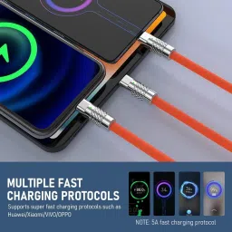 QIZMI 3-in-1 Cable 1.2 m USB Charging Cable, Mobile, Tablet, Computer, Laptop, Power Bank, Smart Watch, Trimmer, Speaker Cable for Android & IOS image 5