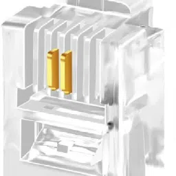 Tech-X 10pcs Telephone Plug 2 Pin RJ11 6P2C Modular Plug Telephone Phone Connector Crystal Head Plug Network Connector (6/2, Telephone Cord Connector Adapter Crimp) Two-core Cable RJ 11 Plug Lan Adapter-13
